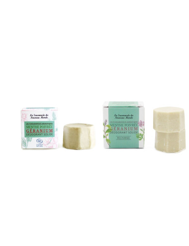 MENTHE POIVRÉE & GÉRANIUM | Déodorant | Pack 2 + 1 MENTHE POIVRÉE & GÉRANIUM | Déodorant | Pack 2 + 1